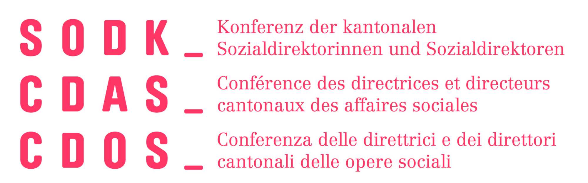 SODK – Konferenz der kantonalen Sozialdirektorinnen und Sozialdirektoren